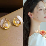 Flower Earrings For Women Sparkling Zircon Ear Pendant Green Color Fashion Korean Cuff Clip Earrings Wedding Party Jewelry Gifts