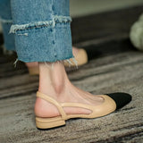 hoombox New In Leather Women 39 Shoes Sandals Flat Bottom Color Hollow Thick Heel Chaussure Femme Zapatos Mujer Sandalias Sapatos