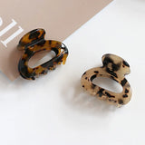 deanwangkt Acetate Hair Claw Clip for Women Girls Mini Leopard Hair Clips Chic Hairclip Barrettes Crab Hairpins Clamp Hair Accessories