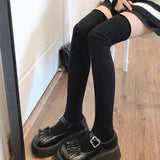 hoombox Solid Color Thigh High Stockings Women Trendy Casual Over The Knee Female Long Socks Thermal Warm Cotton Tall Tube Leggings