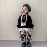 hoombox Children's Sets Spring Autumn Kids Sweater Striped Pants For Boys Girls' Sweater Korean Children's Loose Pullover Sweater