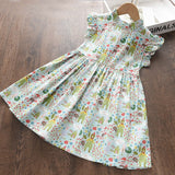 hoombox  Kids Dresses For Girls Children Summer Sleeveless Casual Clothes Dress Girls Animals Pattern Party Dresses 2-7Years