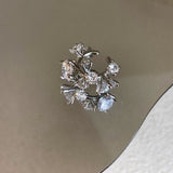 Korean Delicate Zircon Butterfly Clip Earrings For Women Girls Fashion Shiny Circle No Piercing Cartilage Ear Jewelry