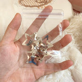 hoombox 10Pcs Silver Star BB Hairclips Girls Y2K Cute Star Barrettes Women Simple Metal Snap Clip Headdress Hair Jewelry Accessories