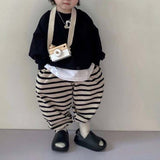 hoombox Children's Sets Spring Autumn Kids Sweater Striped Pants For Boys Girls' Sweater Korean Children's Loose Pullover Sweater