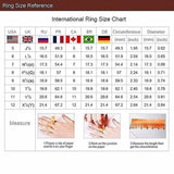 Elegant  Gold Color Hip Hop Ring for Women Fashion Inlaid Zircon Red Stones Wedding Rings Set Party Bridal Engagement Jewelry