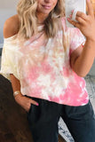 Off-Shoulder Tie-dye T-shirt