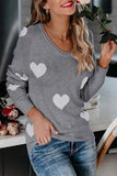 Hoombox  Loose V-Neck Love Knitted Sweater(5 colors)