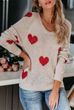 Hoombox  Loose V-Neck Love Knitted Sweater(5 colors)