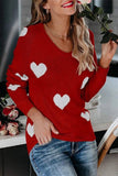 Hoombox  Loose V-Neck Love Knitted Sweater(5 colors)