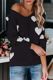 Hoombox  Loose V-Neck Love Knitted Sweater(5 colors)