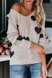 Hoombox  Loose V-Neck Love Knitted Sweater(5 colors)