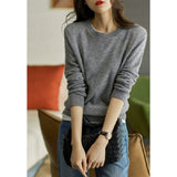 hoombox Loose Round Neck Pullover with Thin Knitted Bottoming Shirt