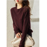 hoombox Loose Round Neck Pullover with Thin Knitted Bottoming Shirt