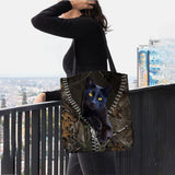 hoombox Women Felt Cute 3D Three-dimensional Cartoon Black Cat Branch Pattern Shoulder Bag Handbag Tote