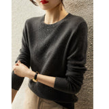 hoombox Loose Round Neck Pullover with Thin Knitted Bottoming Shirt