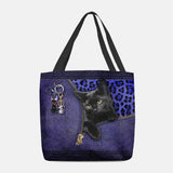 hoombox Women Felt Cute 3D Three-dimensional Cartoon Black Cat Pendant Pattern Shoulder Bag Handbag Tote